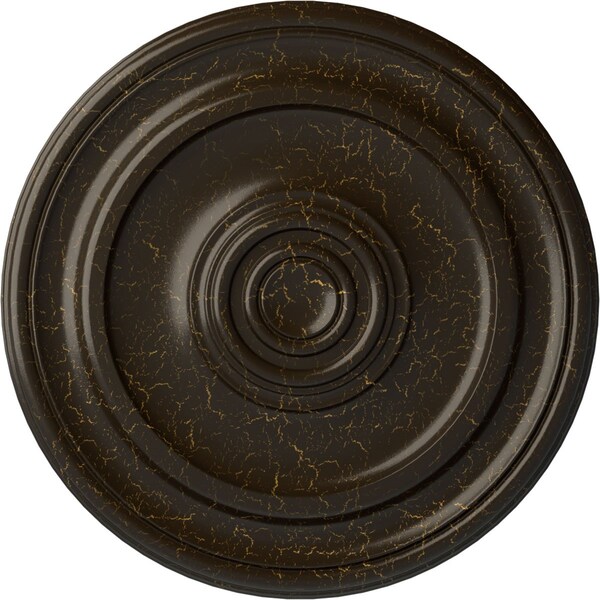 Ekena Millwork Kepler Traditional Medallion (For Canopies up to 4 1/2"), 19 3/4"OD x 1 1/2"P, Stone Hearth Crackle CM20KPSHC - main